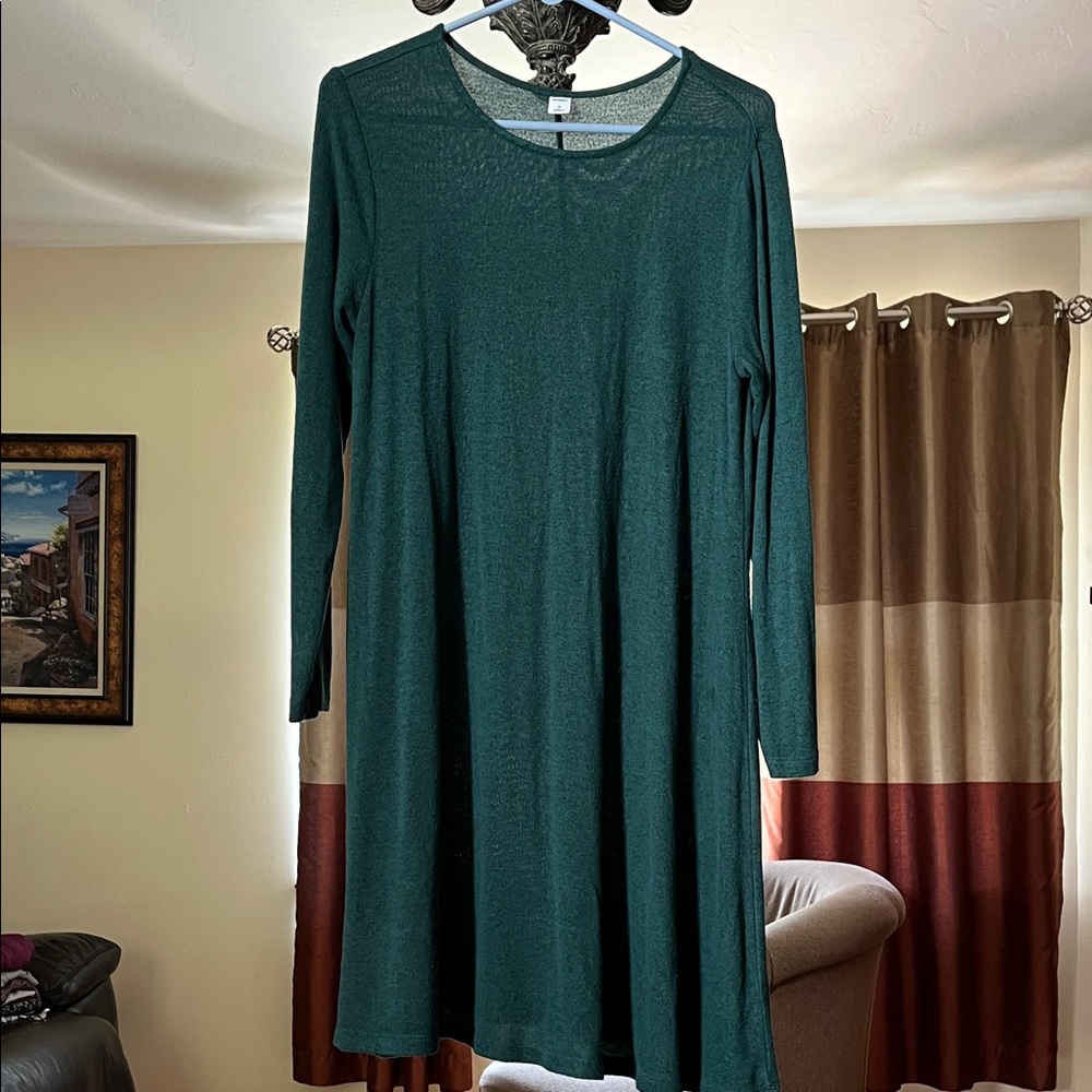 Old Navy Teal Long Sleeve Dress